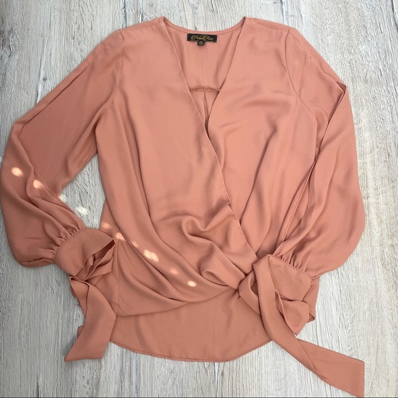 Petal Roz Wrap Style Blouse Sz Small - Picture 7 of 10